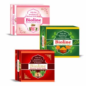 Bioline Beauty Bath Soap Gift Set, 9 Soaps in 3 Scents,