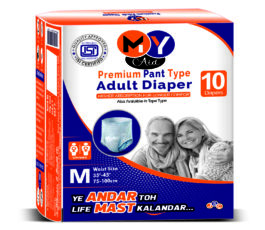 MyAid Adult Diaper Pant Style_M-Size_10s Packs_ Pack of 1