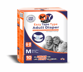 MyAid Unisex Premium Adult Diaper. Tape Style – M Size (10 Pc)
