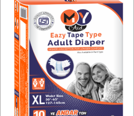 MyAid Unisex Premium Adult Diaper. Tape Style – XL Size (10 Pc)